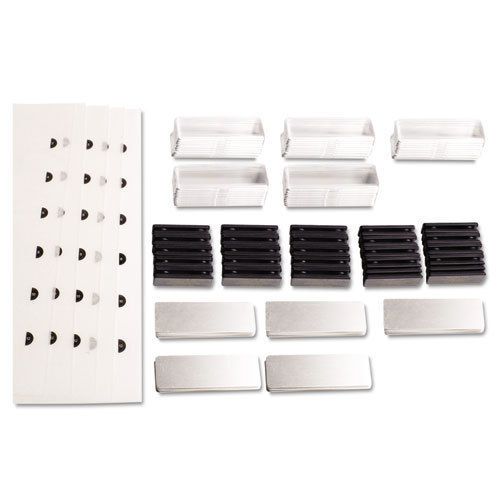 Name Badge Bulk Kit, Silver, Laser/Inkjet, 1 x 3, 50 per Kit