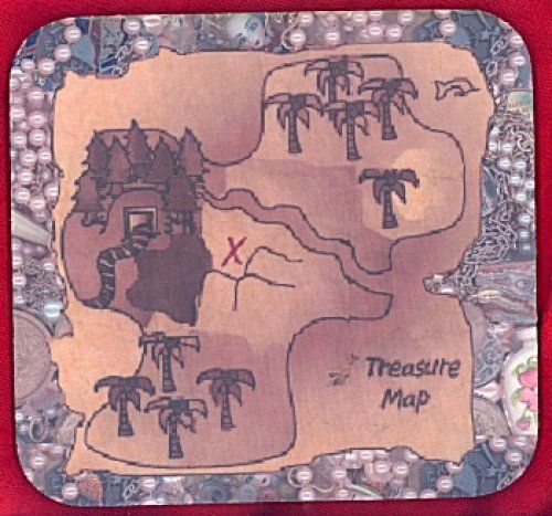 TREASURE MAP Heavy Rubber Backed Mousepad  #0576