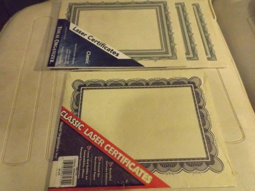 laser certificate paper . 4 unopened pkgs of 20 sheets each 2 designs