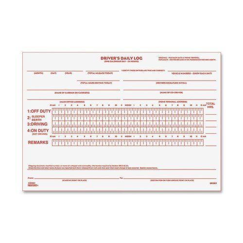 Rediform Driver&#039;s Daily Log Book - 31 Sheet[s] - Stapled - 2 Part - (6k681)