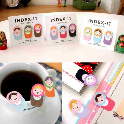 Funny Matryoshka Doll Sticky Notes Post It Bookmark Marker Memo Flag Pad Random