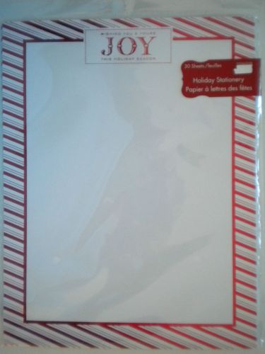 *NEW* ~ 30 PREMIUM &#034;JOY&#034; CHRISTMAS COMPUTER STATIONERY SHEETS