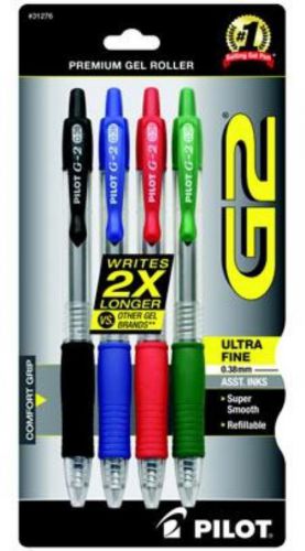 Pilot G2-4 Ultra Fine Point 0.3mm 4 Count Assorted
