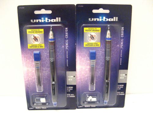 Uni-Ball Kuru Toga 0.5mm Mechanical Pencil Diamond Infused Lead 1871137 Lot of 2