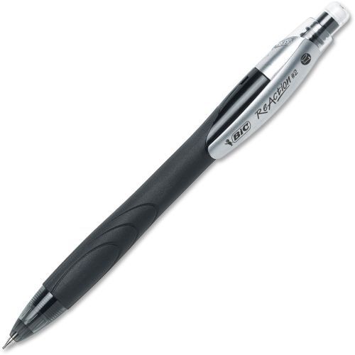 BIC Reaction Mechanical Pencil - #2 - 0.5 mm - Fine - Gray Barrel - 12/Pack