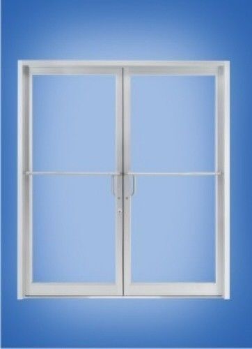 New in box aluminum storefront pair of doors &amp; frame for sale