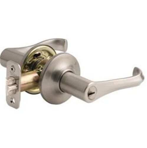 YALE New Traditions Woodland Satin Nickel Keyed Entry Door Lock Lever Set 771WL