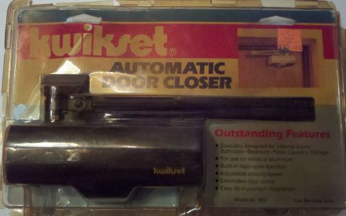 Kwikset Automatic Door Closer Model 960 960c Color Cocoa Brand New