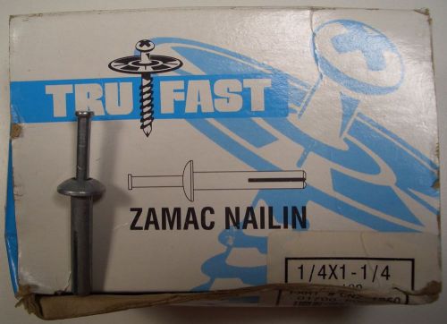 TRU FAST ZAMAC NAILIN 1/4 in.x 1 1/4 in. MUSHROOM HEAD 89 PIECES