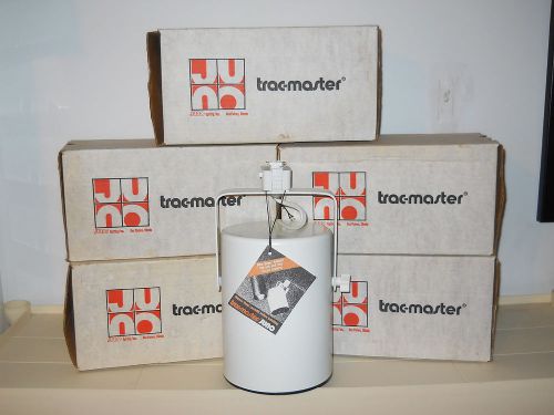 JUNO TRACMASTER SET OF 5 NEW! T317 WHITE CYLINDER TRACK LIGHTS SET