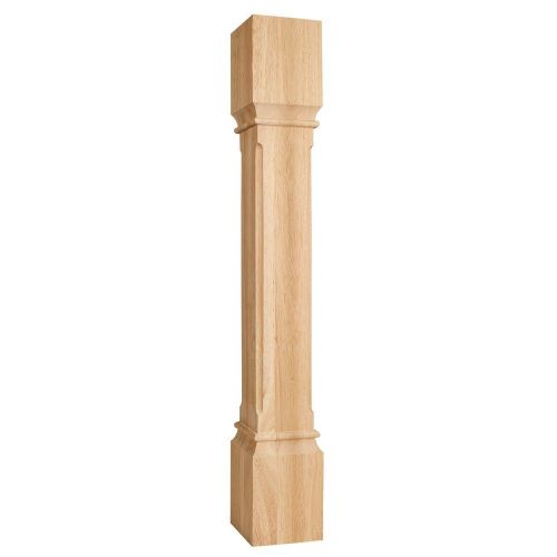 Fluted Corner Modern Wood Post (Island Leg). 5&#034; x 5&#034; x 35-1/2&#034;- #P38