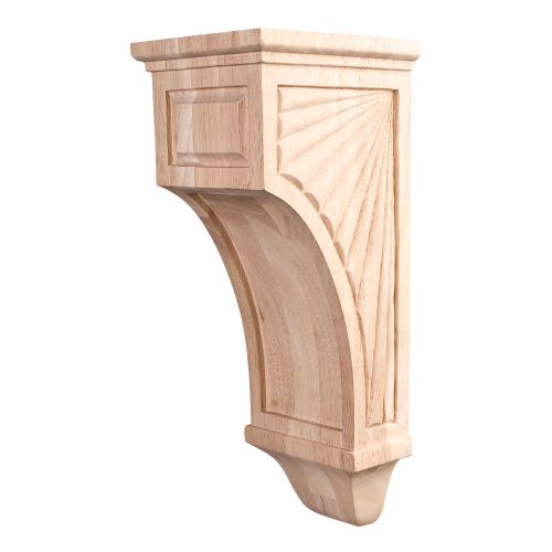 Scalloped Mission Style Corbel 5&#034; x 6&#034; x 14&#034;.   Rubberwood.