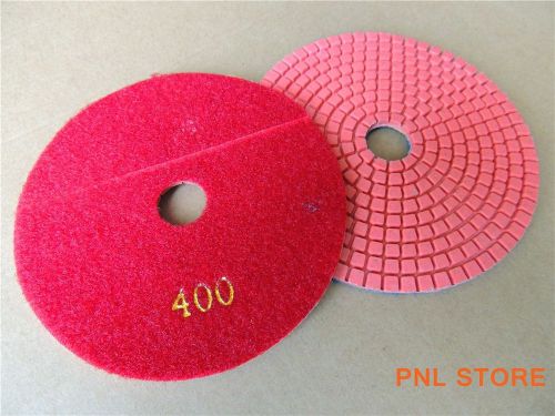 1PC 400# Diamond Polishing Pads 5 inch Wet/Dry Granite Marble Concrete Stone