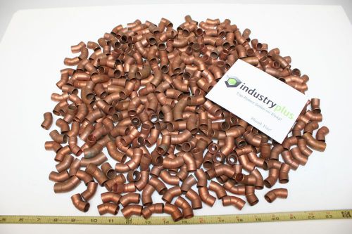 Lot of 400 3/8&#034; copper sweat fittings 45 deg  elbow coupling plumbing free ship for sale