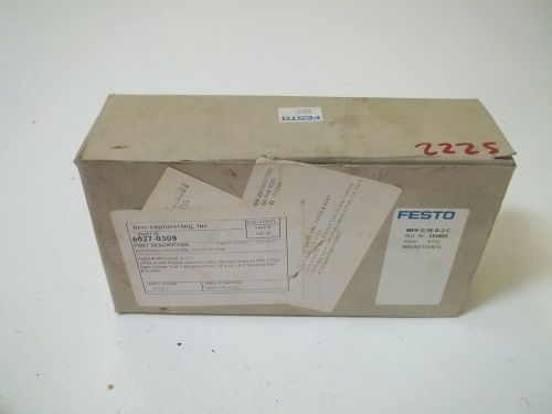 FESTO MFH-5/3E-D-2-C SOLENOID VALVE *USED*