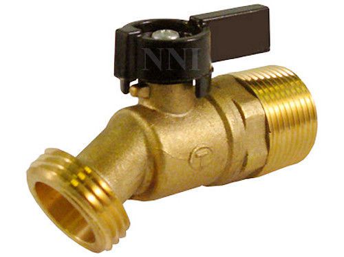 1/2&#034; Brass Hose Bibb QuarterTurn Ball Valve 1/2&#034; MIP x 3/4&#034; GHT, T-handle