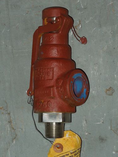 3/4 x 1&#034; TELEDYNE FARRIS #1850-0L SAFETY RELIEF VALVE, SET AT 275 PSI