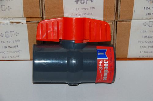 Plastic Systems Inc PVC Ball Valve 1&#034;  Socket +GF+ Compact - Viton Seal