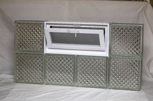 32 x 16 Vented Glass Block Window Delphi Pattern