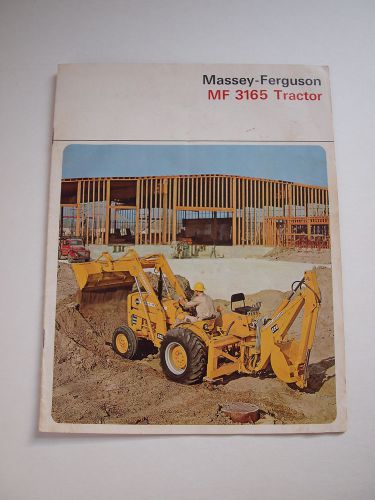 Massey-Ferguson MF 3165 Tractor Backhoe Loader Color Brochure 10 pg Original &#039;64