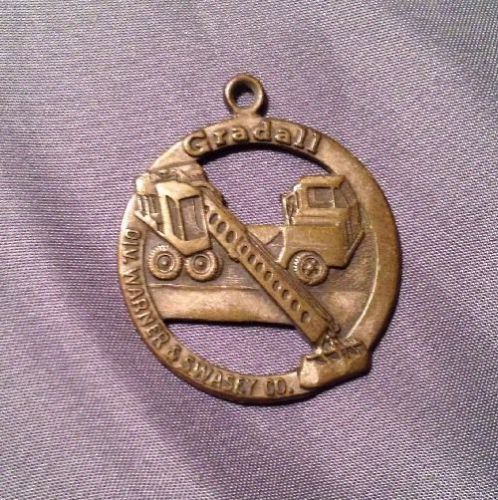 GRADALL Construction Div. Warner &amp; Swasey ANTIQUE Advertising PENDANT Jewelry