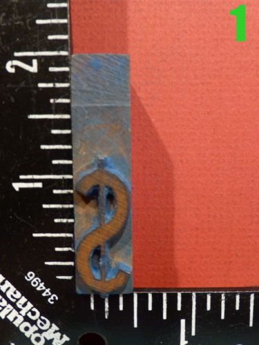 Wood Type Symbol - YOUR CHOICE: $ $ ? ? (Dollar/Cent Sign) 2 inch Printers Block