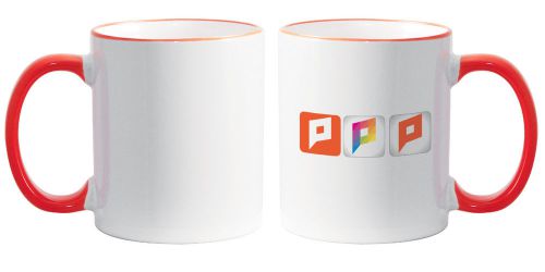 Overstock Sale! 36 Count Sublimation Mugs - 11oz Orange Rim and Handle