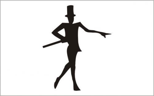 2X Funny Vinyl Sticker Decal Car Trcuk Bumper Laptop  &#034;Dancing Top Hat&#034; -148 B