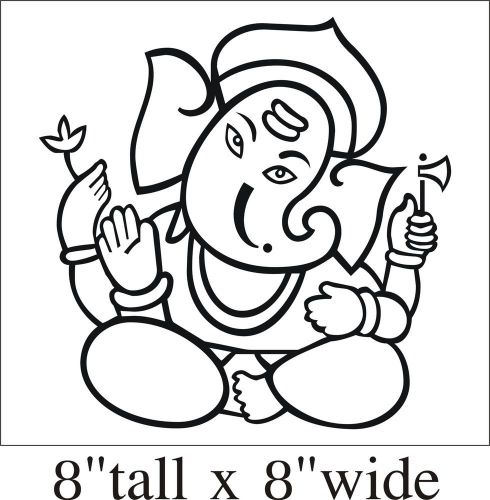 2X Om Aum Lord Ganpati Bappa Hinduism Car Truck Bumper Vinyl Sticker Decal-1819