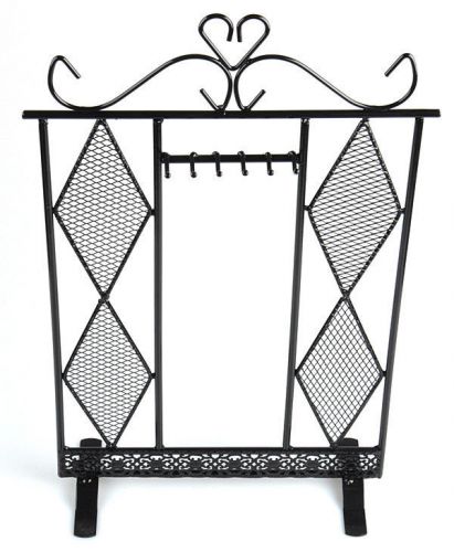 Vintage Black Jewelry Necklace Bracelet earring Display Rack Stand Holder d099