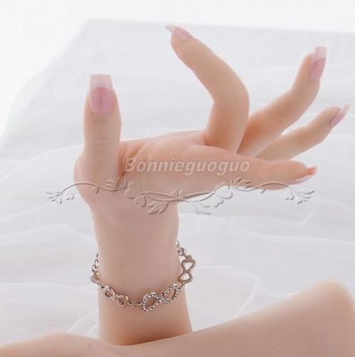 Lifelike mannequin hand dummy arbitrarily-bent/posed/soft jewelery glove display for sale