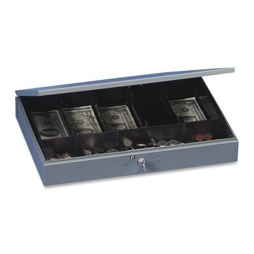 MMF Industries 2215CBTGY Cash Box 10-Cmptmnt Tray Steel 15-3/8inx10-1/2inx2-1/4i