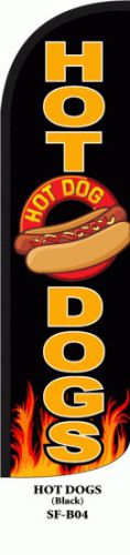 Hot Dogs Windless Full Sleeve 16 1/2&#039; Bow DELUXE Swooper Flag Flutter Banner *