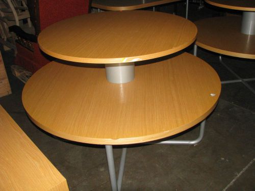 2-ROUND MERCHANDIER TABLES - 40&#034; WIDTH 2 LEVEL