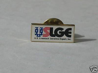 USLGE US Livestock Genetics Export Inc. Lapel Hat Pin