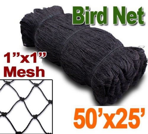 New anti bird netting 50&#039;x25&#039; net netting aviary game poultry bird 1&#034;x1&#034; mesh for sale