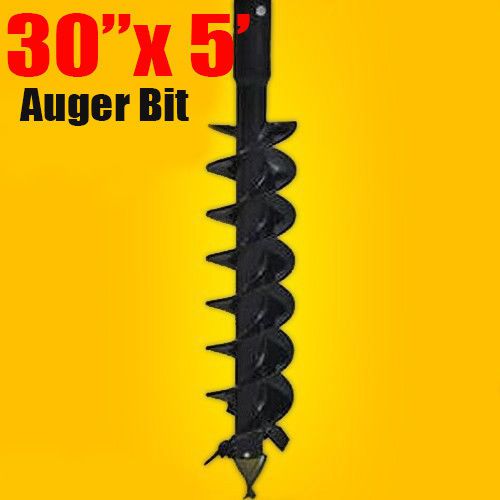 30&#034;x 5&#039; auger bit hdc 2&#034; hex, for difficult diggig conditions,made in usa for sale