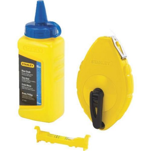 Stanley 47-443 100&#039; Chalk Line Reel And Chalk-100&#039; BLUE CHALK/REEL SET