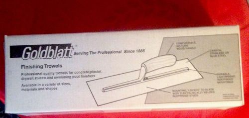 Goldblatt Carbon Steel Finishing Trowels 12&#034;X4&#034; Camel Back Handle