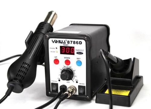 700W SMD Rework Soldering Station Hot Air Gun Solder Iron Welder repair machine