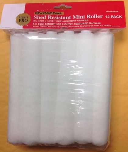 Merit Pro 00149 Shed Resistant Mini Roller 6 1/2&#034; x 1/2&#034; 12Pack