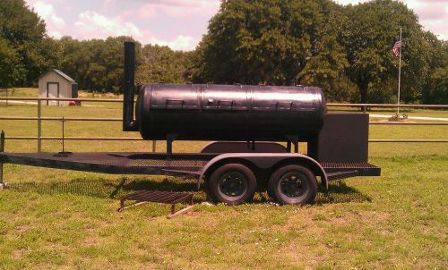 Wood burning smoker on trailer