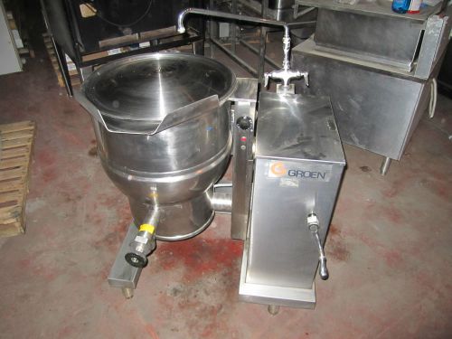 Groen dee/ 4t-20 stainless steel 2/3 steam jacketed kettle floor mounted tilting for sale