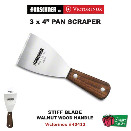 3x4 1/2 &#034; PAN SCRAPER_WALNUT_STIFF BLADE_FORSCHNER BY VICTORINOX SWISS ARMY #40412