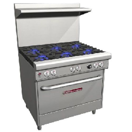 Southbend 4363d range, 36&#034; wide, 6 star saute burners (33,000 btu), with standar for sale