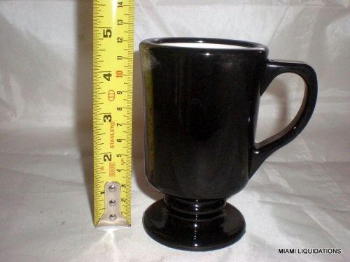 Lot of 36 caballero pedestal mug retro vintage Black Continental Plastics 8008