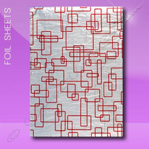 Foil wrap sheets – 9 x 12 – red pattern for sale