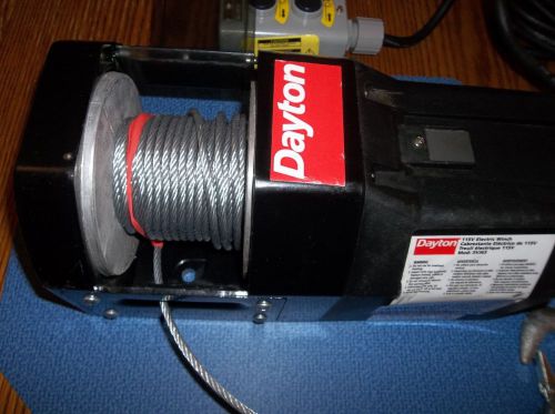 Dayton 115v 3vj63 electric winch 1/2 hp for sale