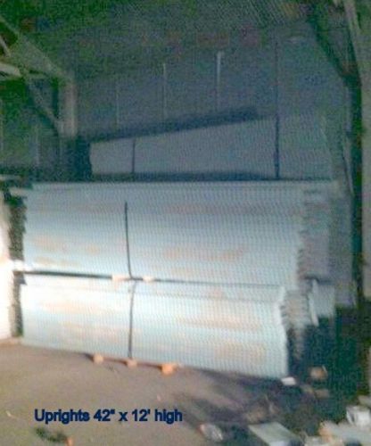 Pallet racking -  used 42&#034; deep x 12&#039; high -  8&#039; long w/ heavy duty decks for sale