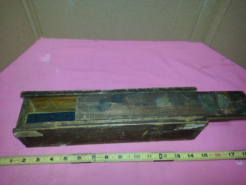 MACHINIST&#039;S TAFT &amp; PIERCE GRANITE INSPECTION BLOCK IN WOODEN CASE **CRACKED**